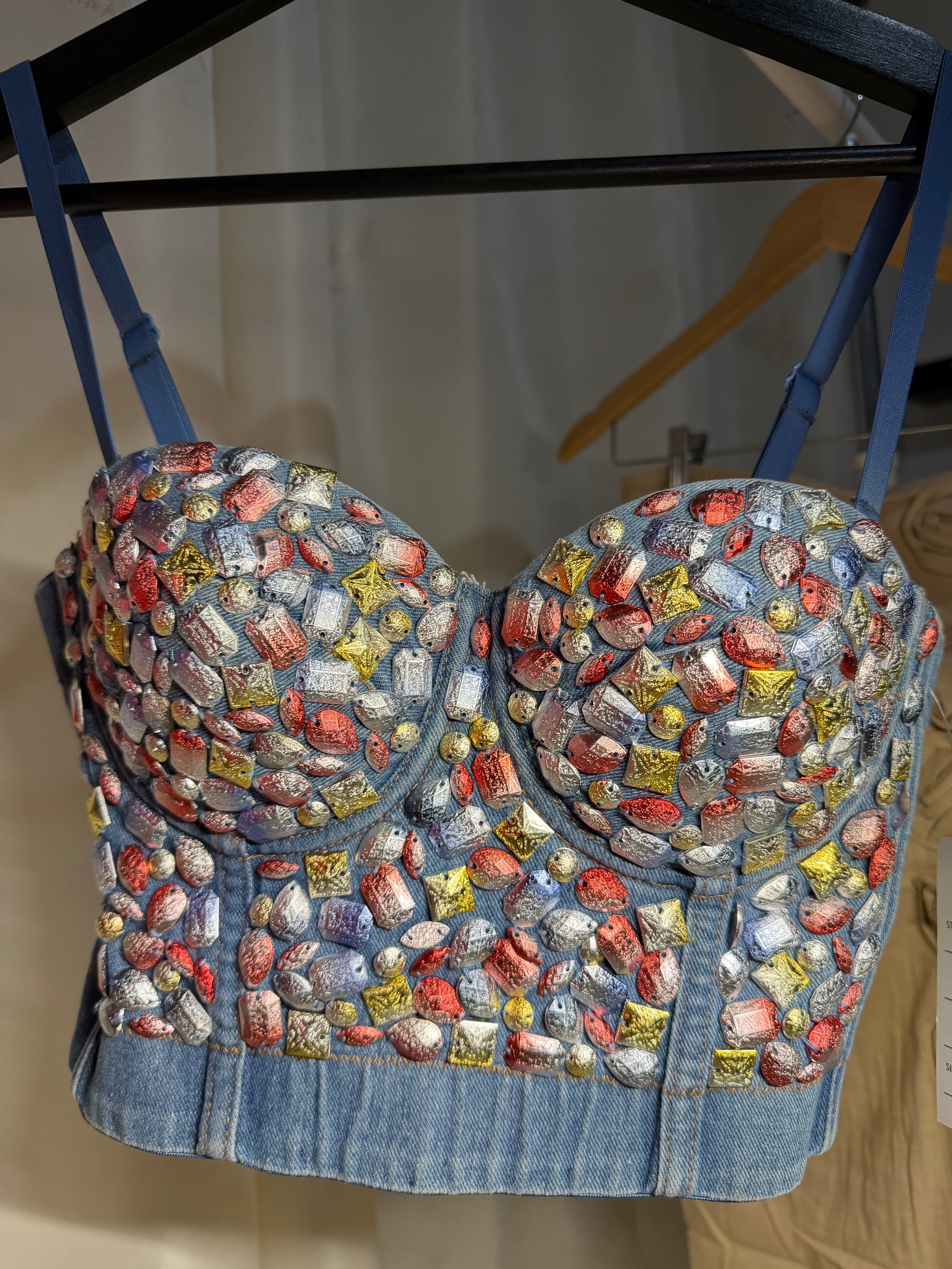Corset mahon con piedras