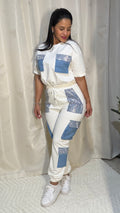 Set casual con brillo