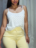 Top con perlas
